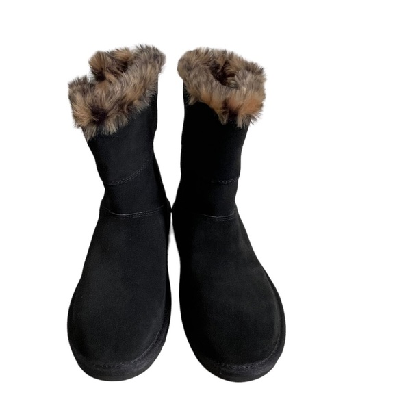 Koolaburra  by Ugg Women’s Aribel Black Leopard Suede Short Winter Boots Size 6 - Picture 5 of 11